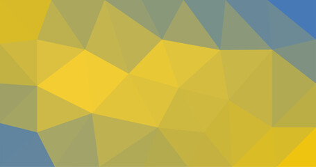 Triangular Stylize of yellow and blue abstract modern Low Polygon background