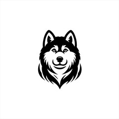 Fierce Husky Dog Logo Design.