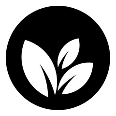 Black garden leaf png, organic herbal vector, black botanical mark