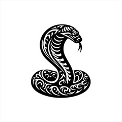Fototapeta premium Tribal Cobra Snake Tattoo Design.