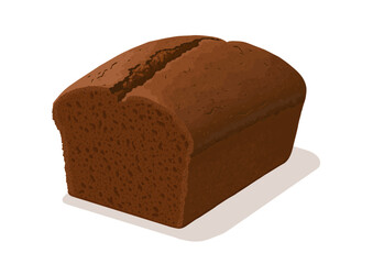 Vector Illustration of Chocolate Butter Cake Slice for Dessert Menu and Bakery Product Design