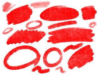 set of hand drawn hearts circle 원 화살표 기호 세트