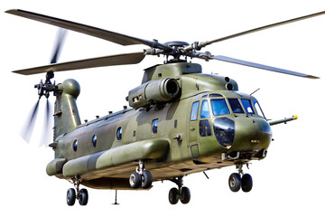  chinook helicopter isolated on white background PNG, AI GENERATED