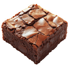 3d rendering icon chocolate brownie illustration PNG. cartoon minimal style on transparent isolated background.