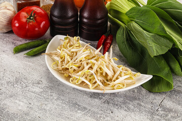 Soya bean sprouts in the bowl