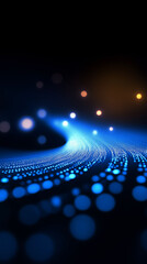 Particle light and technology concept poster background