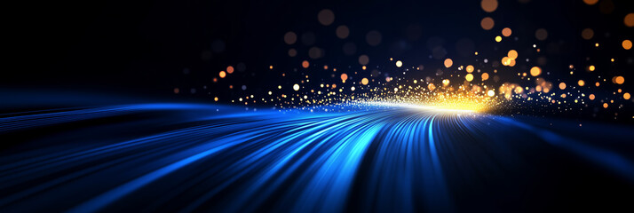 Particle light and technology concept poster background