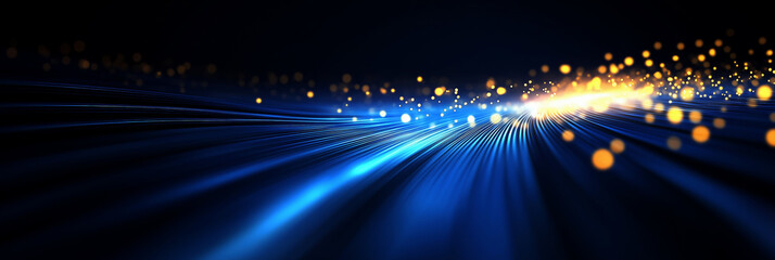 Particle light and technology concept poster background