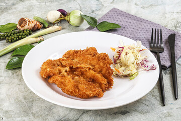 Tonkatsu fried cutlet with cabbage