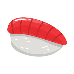 Maguro sushi vector illustration, tuna sushi flat icon, sushi clip art
