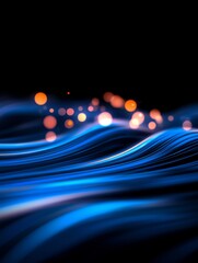 Particle light and technology concept poster background