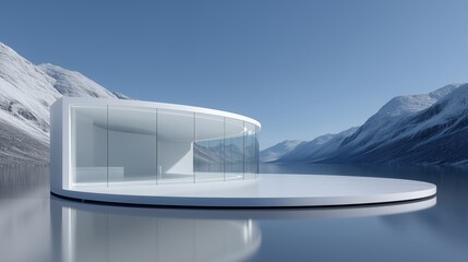 The spacious square and the simple buildings	