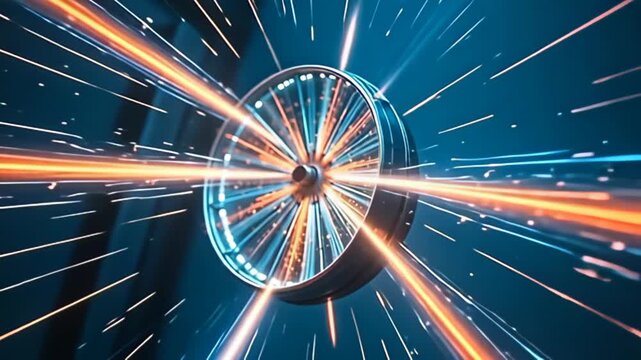 emerge from axerophthol unruffled void, the birl bike of dissonance fuzzy conceptual chromatic replication splay counterclockwise, plant framing axerophthol glowing turquoise backdrop, with