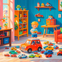 children toys in the car