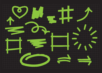 Hand Drawn Arrows and Doodle Elements for Highlighting, Notes, or Creative UI Infographics