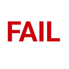 Fail logo red transparent icon