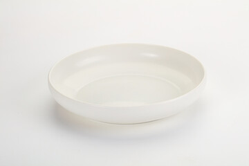 White ceramic empty bowl dishware