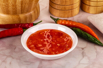 Sweet and sour chili sauce with pineapple