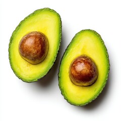 Avocas on a white background
