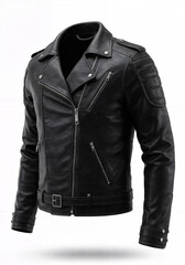 Stylish Black Leather Biker Jacket for Men