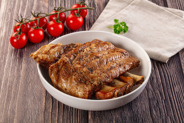 Steamed pork ribs with spices