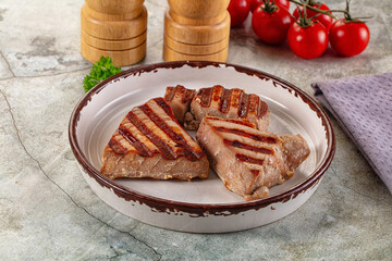 Gourmet Grilled tuna fish steak