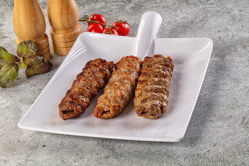 Grilled kebab minced meat barbecue