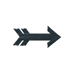 Fototapeta premium Dark Tape Arrow Directional Symbol grey