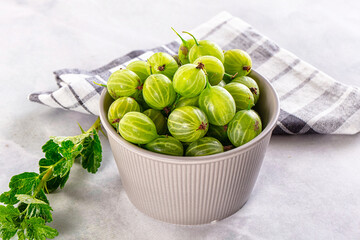 Ripe sweet juicy green gooseberry