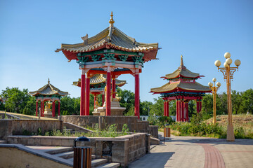 Obraz premium The central khurul of Kalmykia is the Buddhist temple 