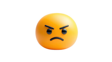 Fototapeta premium 3d angry face emoji