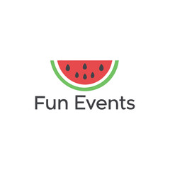 watermelon logo design vector 