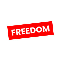 red freedom stamp