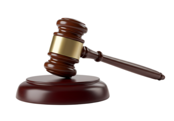 Gavel of Justice Symbol of Law Order and Judicial Authority