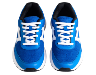 Pair of Sporty Running Shoes Placed Symmetrically, isolated on transparent background