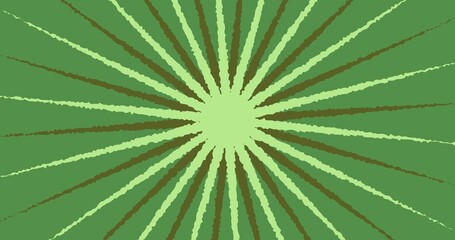 Abstract Radial Rays in Green Tones