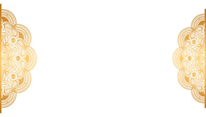 Islamic ramadan kareem eid mubarak arabic arabesque golden mandala invitation card