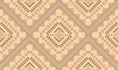 Diamond Grid Seamless Pattern Warm Earth Tones