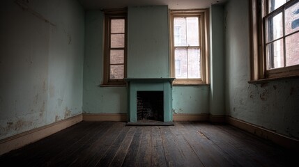 Empty room with antique features.
