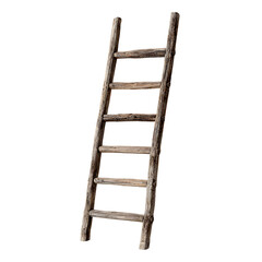 Wooden Ladder Isolated on White