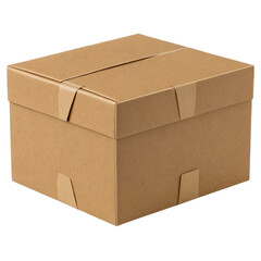 Open empty cardboard box isolated on white background for packaging or shipping purposes