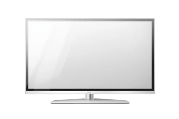 Minimalist television with glossy screen and base
