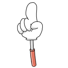 指示棒　白　手