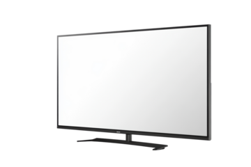 Flat screen TV with thin black bezel
