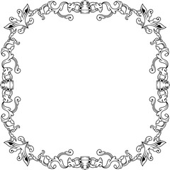 luxury ornaments with beautiful carvings and line art style