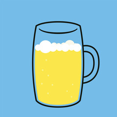 Beer cup vector isolated. beer cup logo design.
