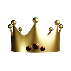 金色の王冠アイコン3dイラスト
