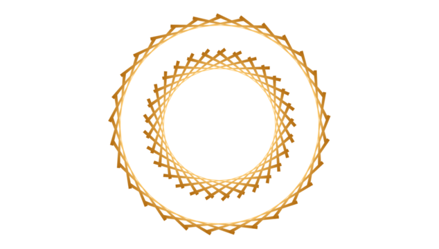 Golden circle frame border	