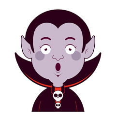 vampire surprised face cartoon cute