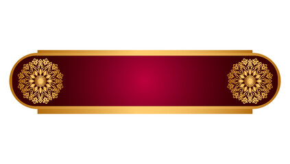 luxury red arabic islamic text box title frame border